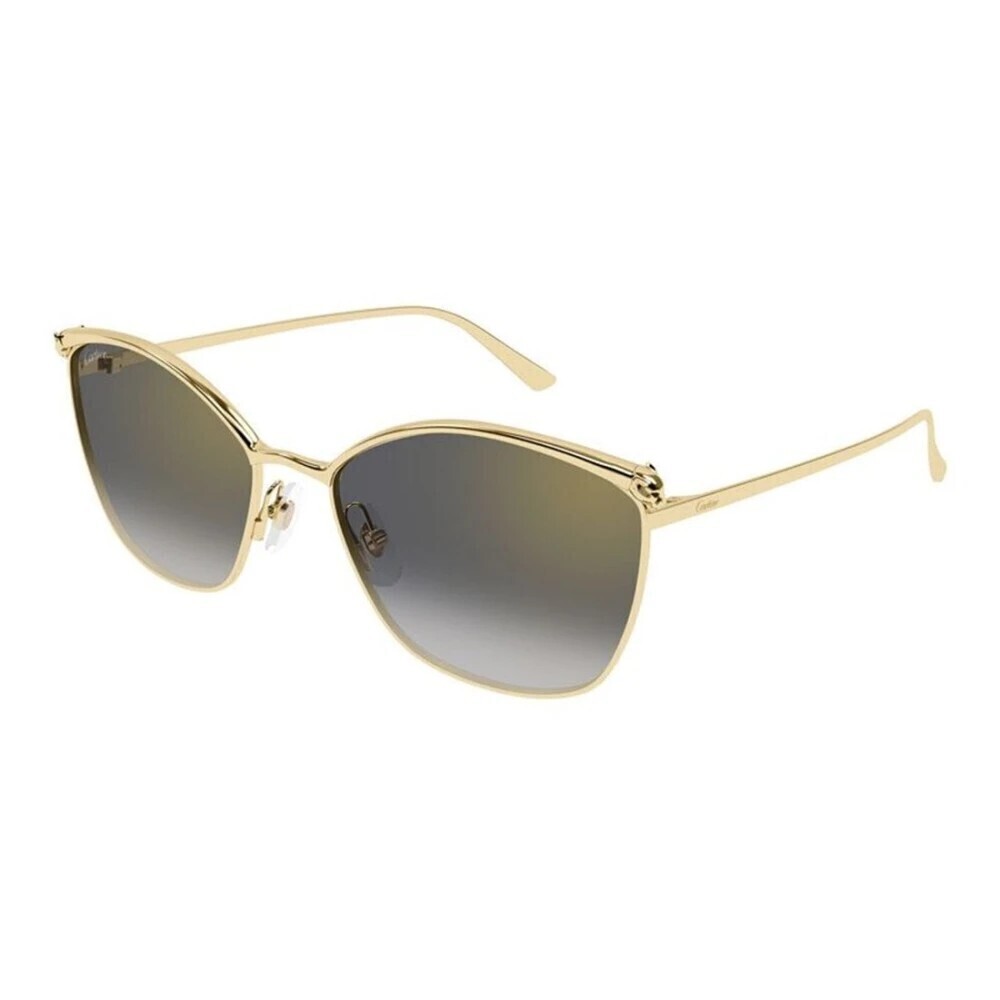 Cartier CT0595S-001 Sunglasses Gold Grey Metal